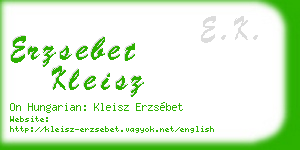 erzsebet kleisz business card